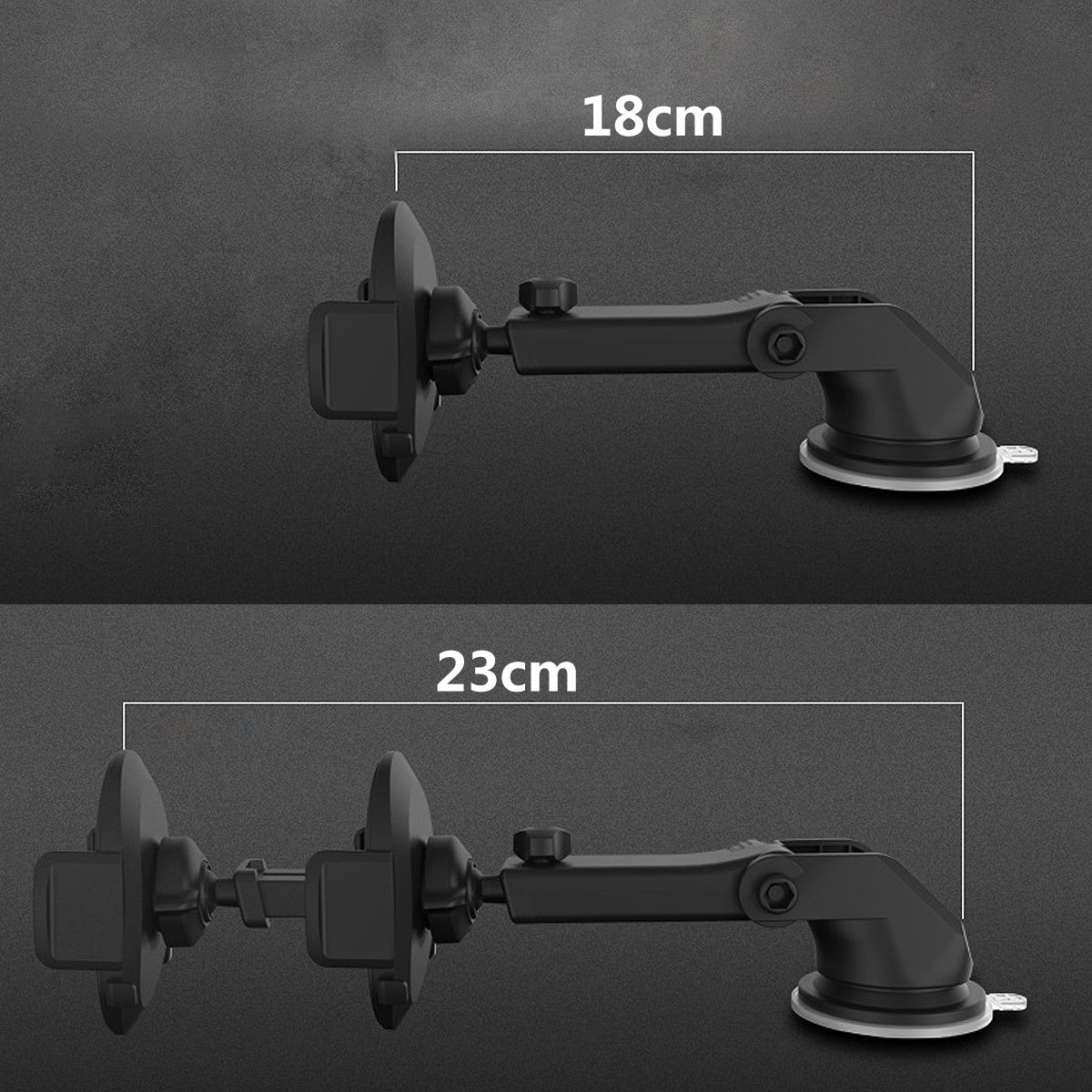 Telescopic Car Phone Holder – Long Arm Dashboard Mount with Suction Cup Base