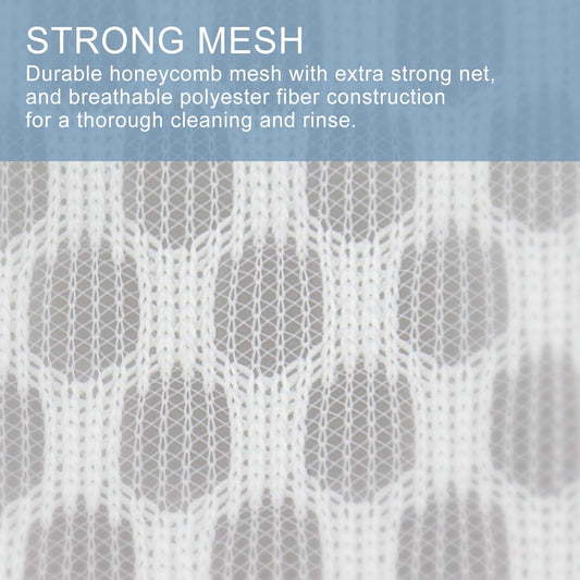 3Pcs Durable Honeycomb Mesh Laundry Bags for Delicates 9 X 12 Inches (3 Small)