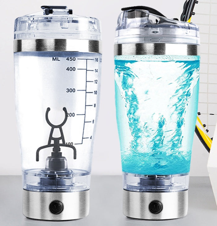 Electric Protein Shaker Bottle – USB Rechargeable Mixer Cup for Shakes, Milk, Coffee & Fitness Drinks