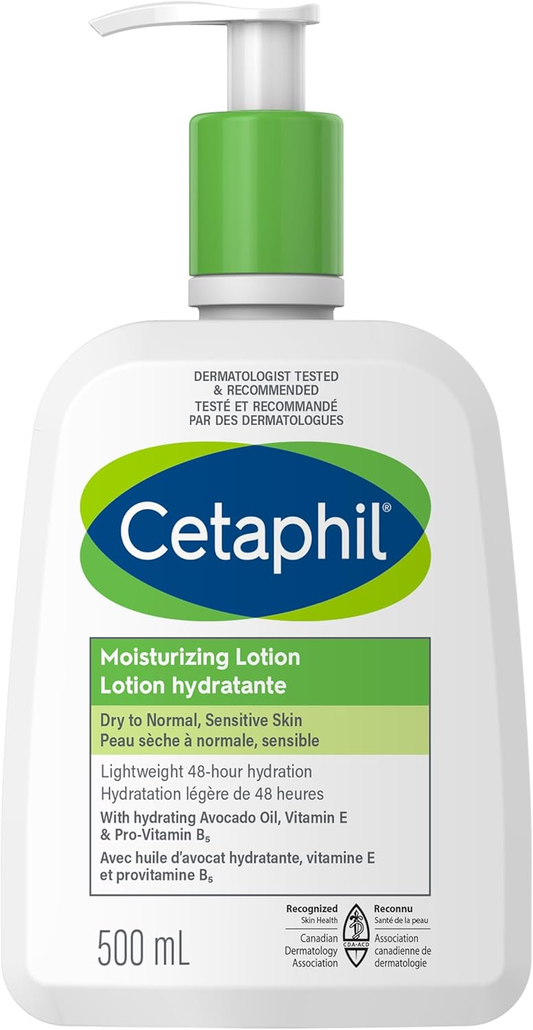Fragrance-Free Moisturizing Body Lotion – Hydrating, Hypoallergenic & Non-Comedogenic Lotion for Sensitive & All Skin Types, Dermatologist Recommended (500ml)