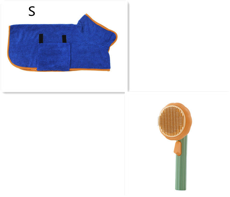 Self-Cleaning Pet Grooming Brush – Handheld Steel Wire Comb for Cats & Dogs, Easy Hair Removal