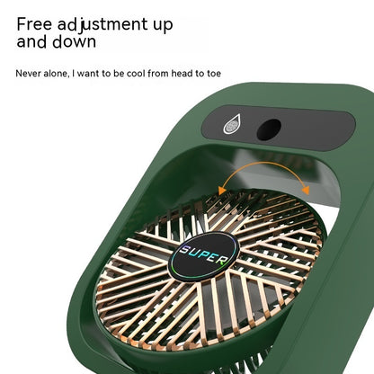 Portable USB Rechargeable Misting Fan – Air Cooler with 3 Speeds & Humidifier for Home & Desk