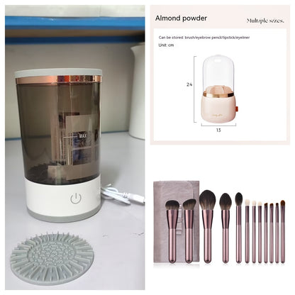 Portable Electric Makeup Brush Cleaner – USB Rechargeable Automatic Cosmetic Brush Cleaning Tool for Eyeshadow & Face Brushes