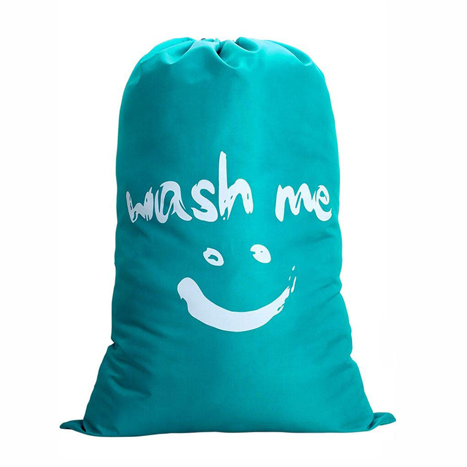Oxford Fabric Drawstring Laundry Bag – Printed Folding Clothes Storage Organizer