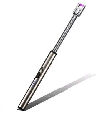 USB Rechargeable LED BBQ Lighter – Long Neck, 360° Flexible Design, Windproof & Flameless