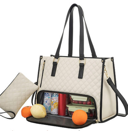 Women's Insulated Lunch Bag – Large Leak-Proof Tote with Laptop Compartment for Work & Commute
