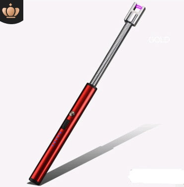 USB Rechargeable LED BBQ Lighter – Long Neck, 360° Flexible Design, Windproof & Flameless