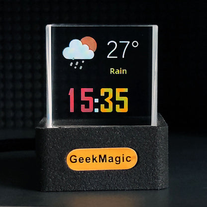 Mini Transparent WiFi Weather Clock – Trendy LED Display for Home & Desk Décor