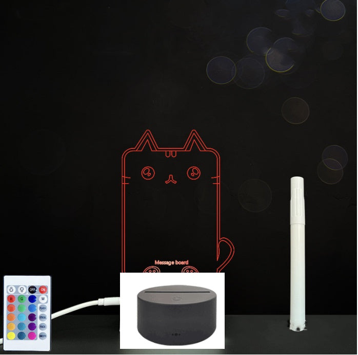 3D LED Acrylic Message Board – Glowing Handwriting Note Pad with Light-Up Display