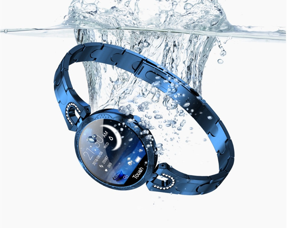Women's Waterproof Smartwatch – Fashionable Fitness Tracker with Heart Rate Monitor & Sports Modes
