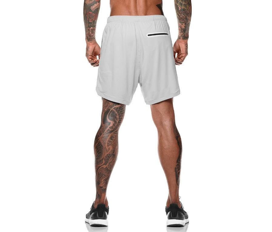 Men’s Pocket Compression Shorts – Athletic Gym Running Training Sportswear