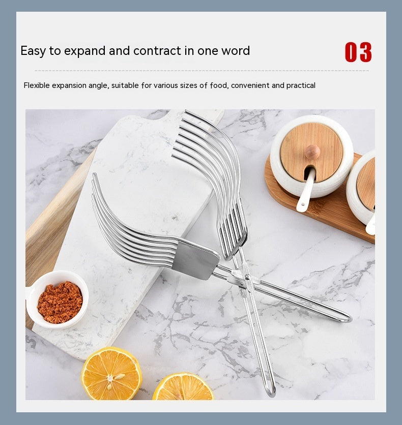 Stainless Steel Slicer – Precision Ham, Bread & BBQ Meat Cutter for Kitchen or Grill