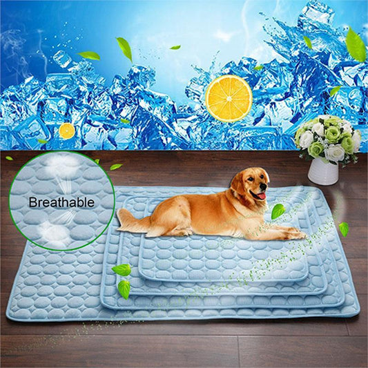 Pet Cooling Mat – Ice Silk Summer Bed for Dogs & Cats | Breathable, Soft, and Portable Cool Nest Pad