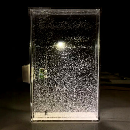 DIY Magic Snowy Landscape Night Light – Handmade Desktop Decor with Flowing Snow & Mini Street Lamp
