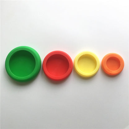 4-Piece Silicone Food Cover Set – Reusable Fruit & Vegetable Lids for Fresh Kitchen Storage