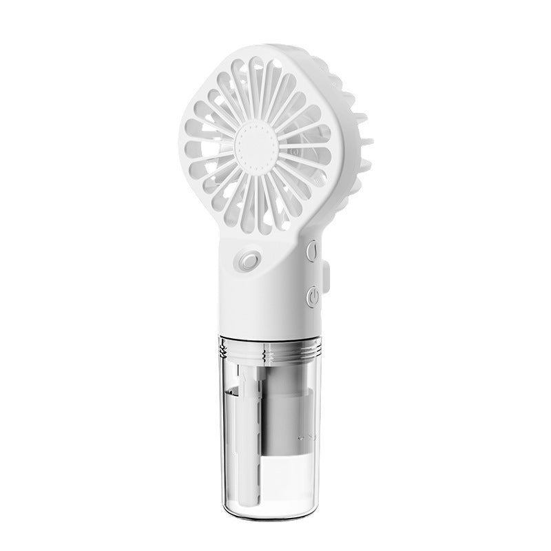 Portable Handheld Spray Fan – 4-Speed USB Rechargeable Mist Cooling Fan for Outdoor Summer Use