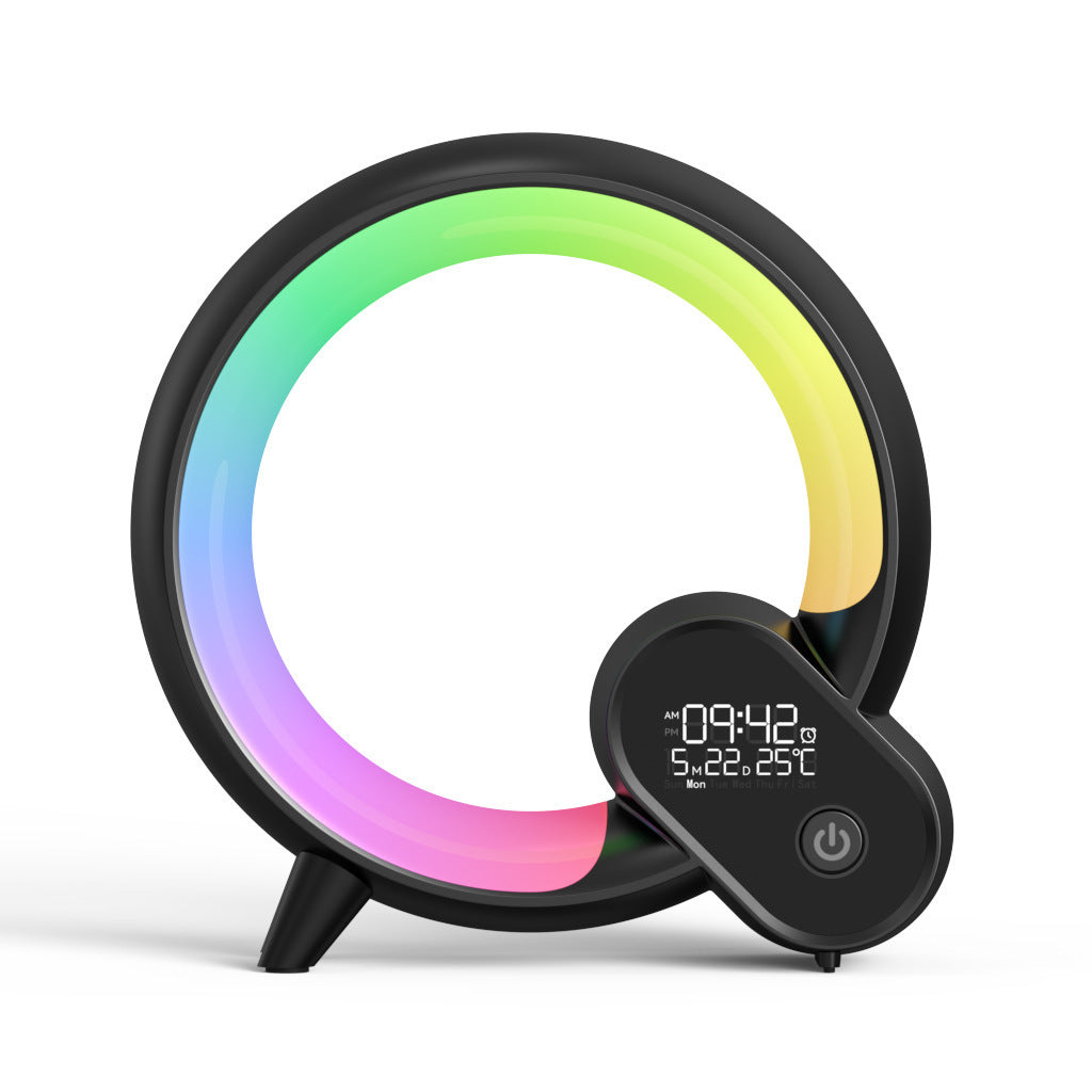 Q Light Sunrise Alarm Clock – Bluetooth Speaker with Digital Display, Smart Wake-Up, and Colorful LED Mood Light