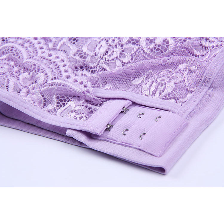 Front Cross Side Buckle Lace Sports Bra – Wireless Fitness Support Top