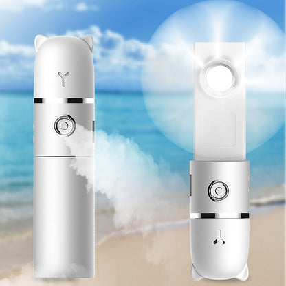 USB Rechargeable Mini Spray Fan – Portable Cooling Mist Fan, Small & Lightweight