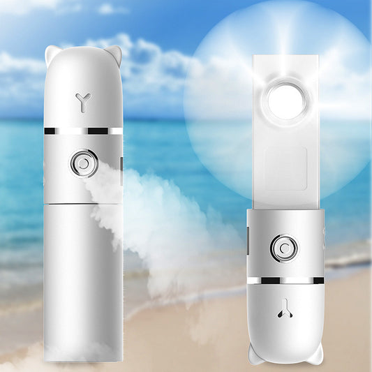 USB Rechargeable Mini Spray Fan – Portable Cooling Mist Fan, Small & Lightweight