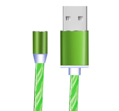 Flowing Light Magnetic Data Cable – Compatible with Apple iPhone, Android & USB Type-C Devices