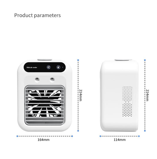 Portable Air Conditioner Fan – Mini Air Cooler with Water Cooling for Home, Office, or Car Use | Personal AC & Humidifier Combo