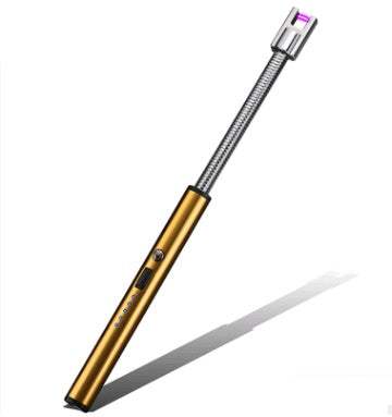 USB Rechargeable LED BBQ Lighter – Long Neck, 360° Flexible Design, Windproof & Flameless