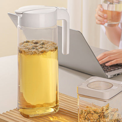 Press-Type Cold Water Jug – Large-Capacity Plastic Pitcher for Juice, Tea & Fruit-Infused Drinks