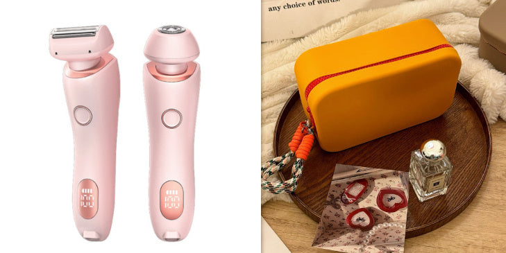 2-in-1 USB Rechargeable Hair Removal Epilator – Women’s Body Trimmer & Shaver for Face, Legs, Bikini & Underarms
