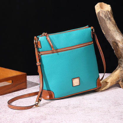 Vintage Lychee Grain Texture Crossbody Bag