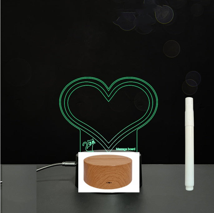 3D LED Acrylic Message Board – Glowing Handwriting Note Pad with Light-Up Display