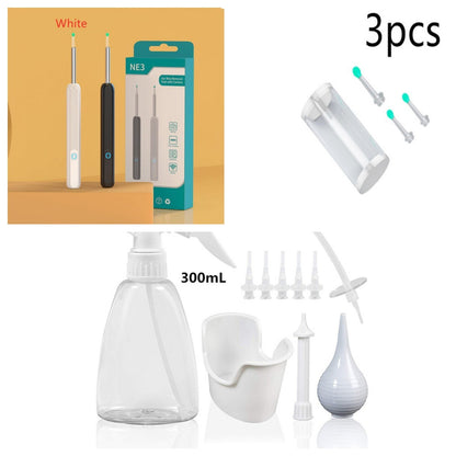 NE3 Wireless Ear Wax Removal Tool with Camera – LED Otoscope Ear Cleaner Kit for iPhone & Android