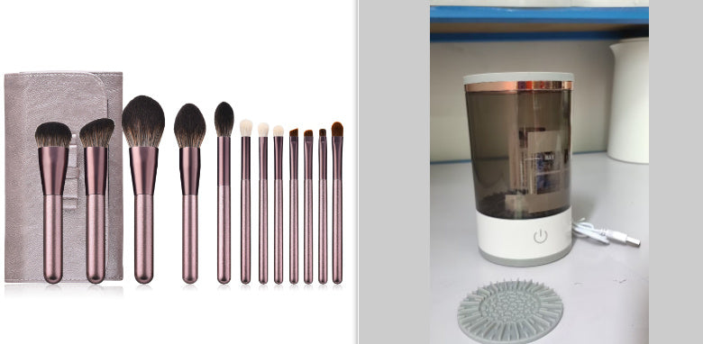 Portable Electric Makeup Brush Cleaner – USB Rechargeable Automatic Cosmetic Brush Cleaning Tool for Eyeshadow & Face Brushes