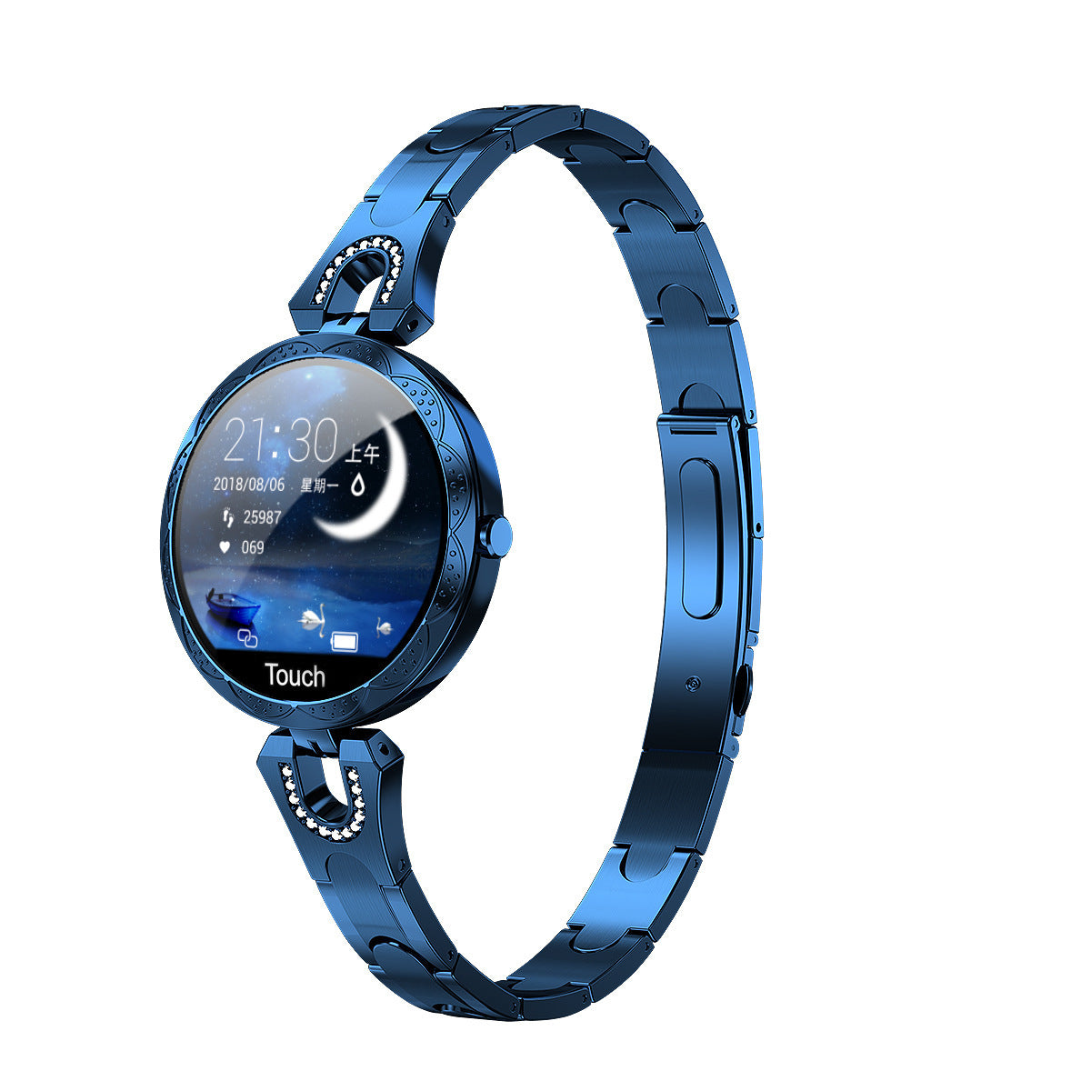 Women's Waterproof Smartwatch – Fashionable Fitness Tracker with Heart Rate Monitor & Sports Modes