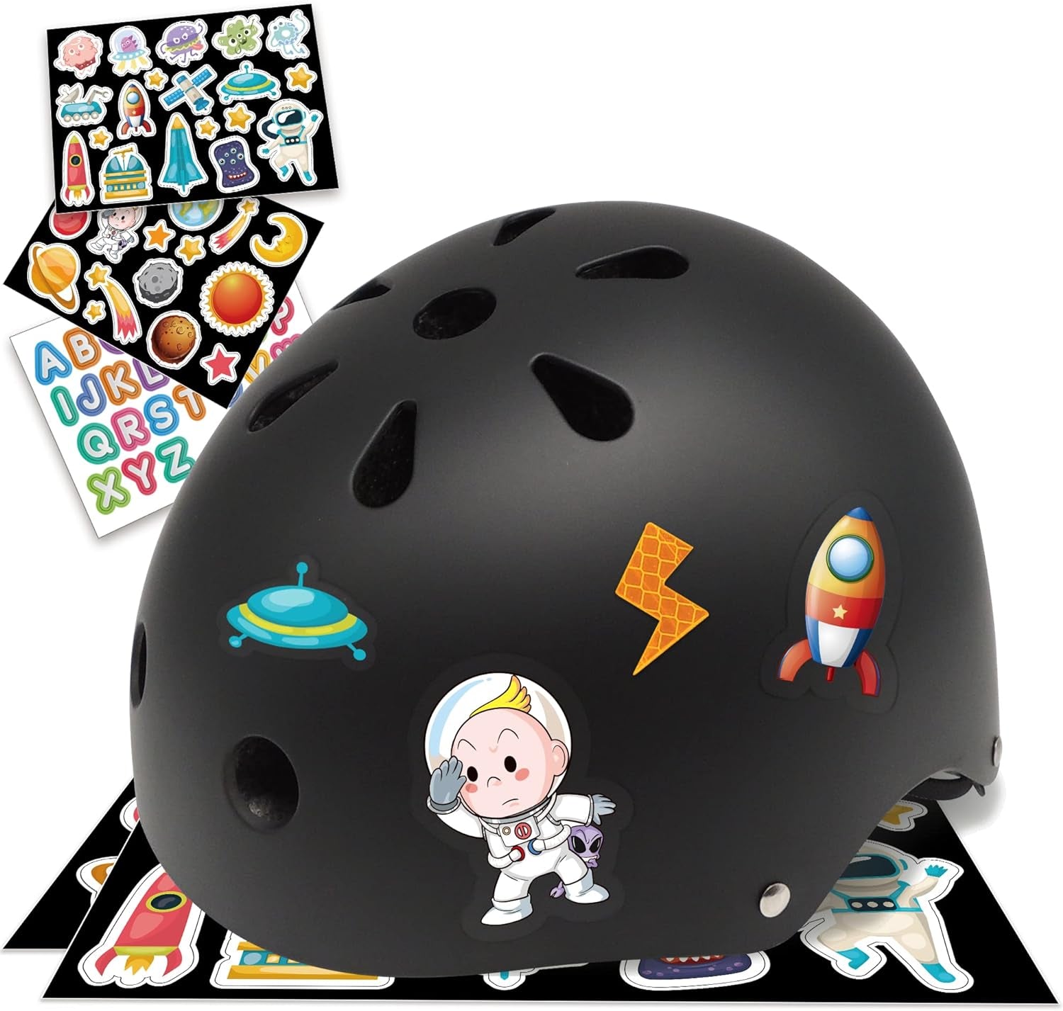 Kids Bike Helmet with DIY Stickers for Toddler Boys Girls I CPSC & CE Certified for Skateboard Roller-Skating Bicycle Scooter I Baby Infant Youth Child Ages 3-5 5-8 8-11 Year Old