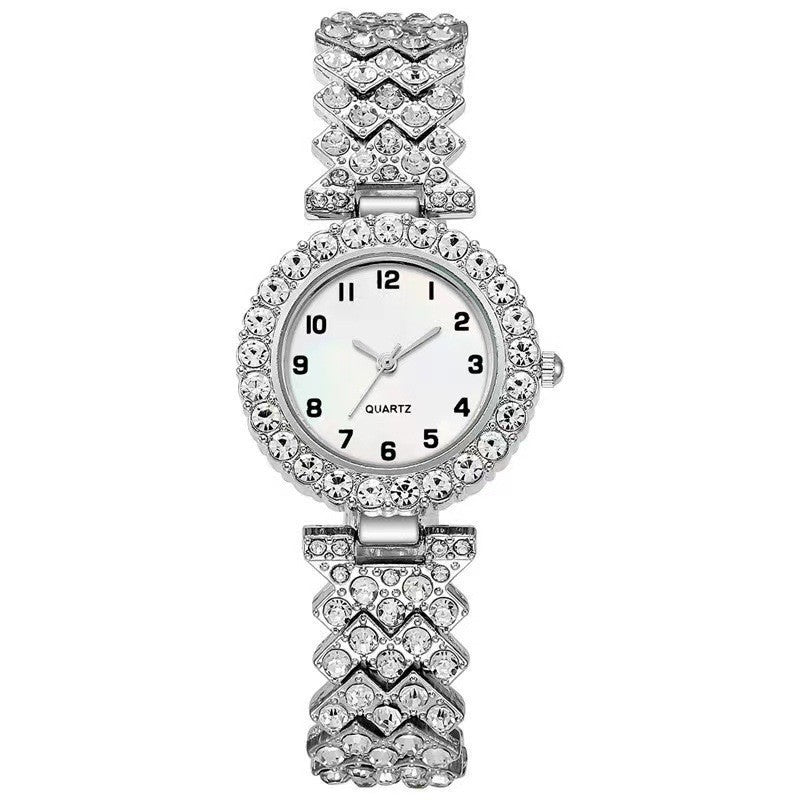 Women's Luxury Watch & Bracelet Set – 2-Piece Quartz Wristwatch with Matching Alloy Bracelet