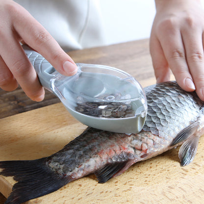 Fish Scale Remover Brush – Quick Scraping Fish Scaler with Grater & Skin Peeling Tool for Easy Cleaning