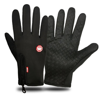 Full-Finger Touchscreen Ski Gloves – Waterproof Winter Gloves with Zipper Design