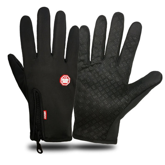Full-Finger Touchscreen Ski Gloves – Waterproof Winter Gloves with Zipper Design