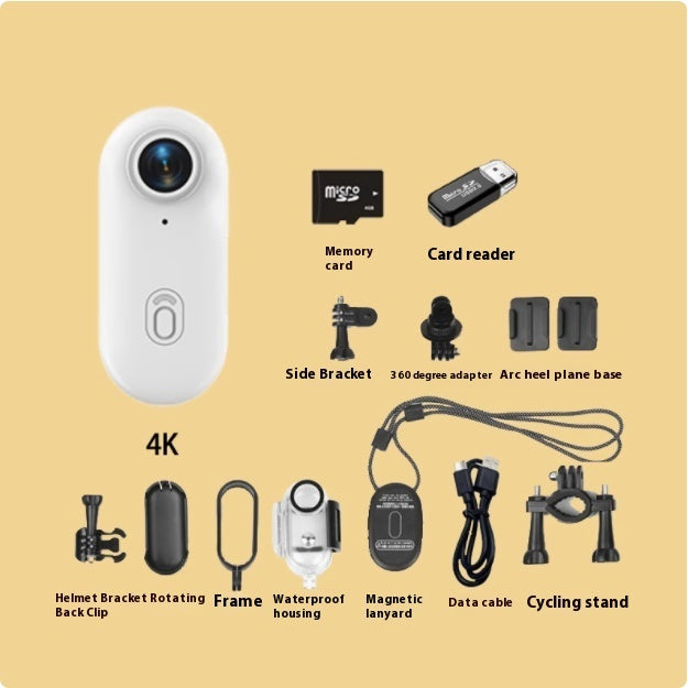 4K Mini Action Camera – Helmet-Mount Sports Cam for Motorcycle, Bike & Outdoor Filming