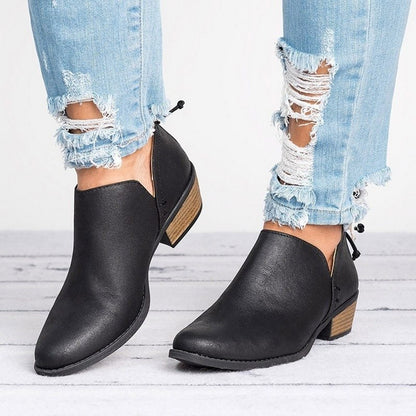 Women’s Retro Ankle Boots – Autumn High Heel Fashion Shoes