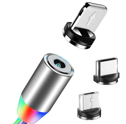 Flowing Light Magnetic Data Cable – Compatible with Apple iPhone, Android & USB Type-C Devices