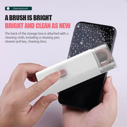7-in-1 Multifunctional Cleaning Kit – Bluetooth Earbuds Cleaner, Keyboard Brush, Keycap Puller & Screen Cleaning Pen