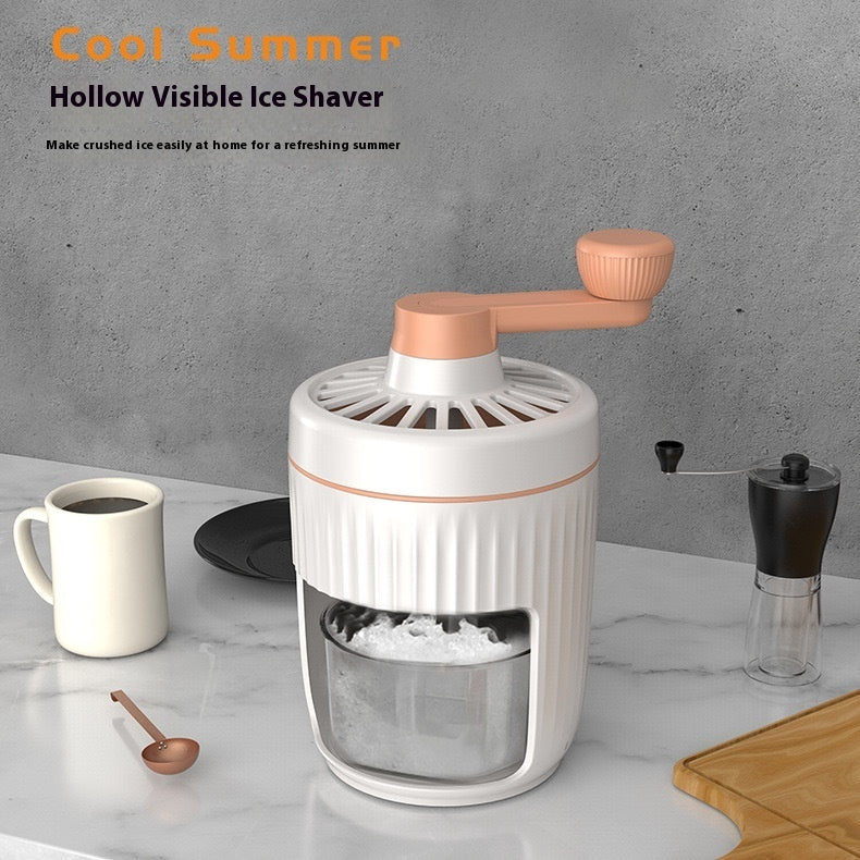 Hand-Cranked Ice Shaver – Manual Snow Cone & Smoothie Maker for Home Use