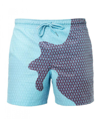 Men’s Color-Changing Swim Trunks – Quick-Dry Summer Beach Shorts with Magic Heat Reactive Fabric