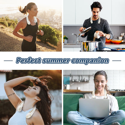 Portable Halterneck Fan – Hands-Free Wearable Cooling Fan for Travel, Sports & Outdoors