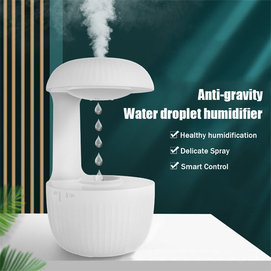 Anti-Gravity Levitating Water Drop Humidifier – Silent Cool Mist Maker & Aroma Diffuser for Home or Office