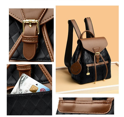 Women's Multifunction Leather Backpack – Casual Shoulder Bag for School, Travel & Everyday Use