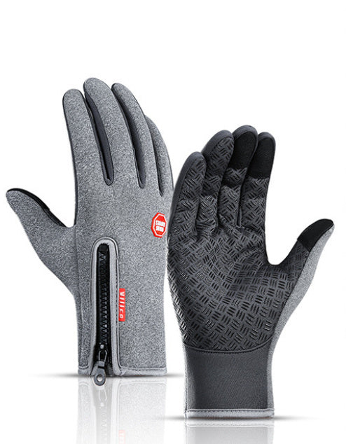 Winter Touchscreen Motorcycle Gloves – Waterproof, Anti-Slip, Fleece-Lined Sports Riding Gloves