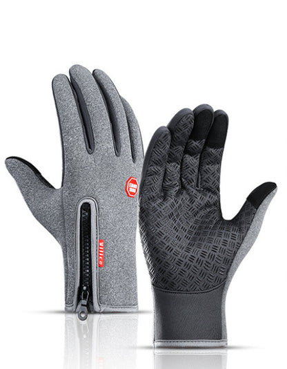 Winter Touchscreen Motorcycle Gloves – Waterproof, Anti-Slip, Fleece-Lined Sports Riding Gloves
